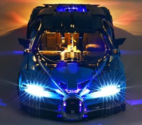Zestaw klocków Bugatti Chiron z oświetleniem LED  Zamiennik