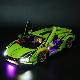 Zestaw klocków Lamborghini Sian FKP 37 z oświetleniem LED  Zamiennik
