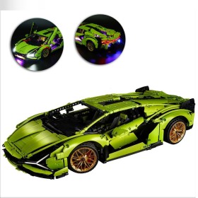 Zestaw klocków Lamborghini Sian FKP 37 z oświetleniem LED  Zamiennik