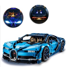 Zestaw klocków Bugatti Chiron z oświetleniem LED  Zamiennik