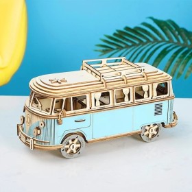 Puzzle 3D drewniane model samochodu Volkswagen VW T1 