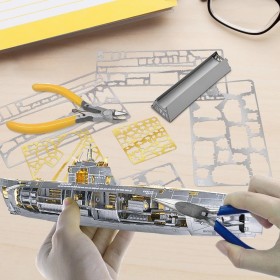Piececool Puzzle Metalowe Model 3D  Łódź Podwodna