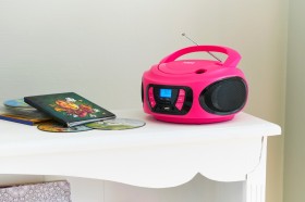 Bigben CD62RSUSBBT  przenośny odtwarzacz CD/MP3, USB z radiem FM i Bluetooth, różowy