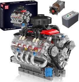 Zestaw klocków konstrukcyjnych Mould KING 10171 Silnik LSX454 V8 ENGINE  487 EL.