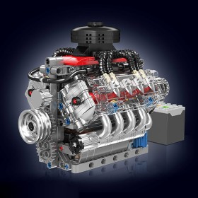Zestaw klocków konstrukcyjnych Mould KING 10171 Silnik LSX454 V8 ENGINE  487 EL.|