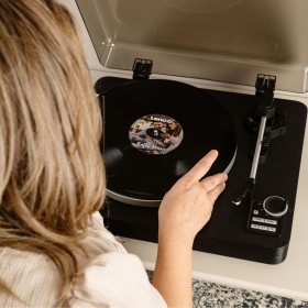 Obrazek 2 dla: Gramofon Lenco LBTA165WD BT automatyczny z wbudowanym przedwzmacniaczem i Bluetooth