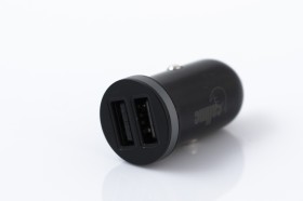Ład. sam.  2.1A 2 USB czarna CA01 Callme 