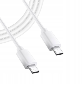 Kabel typ C typ C biały 1m 2A