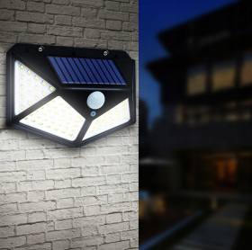 LAMPA SOLARNA 100 LED Z CZUJNIKIEM RUCHU I ZMIERZCHU