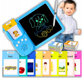 Czytnik Kart i Tablet do Rysowania 2w1 – Nauka Angielskiego i Kreatywna Zabawa