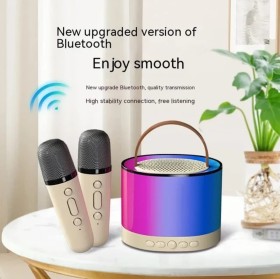 Bezprzewodowy Głośnik Karaoke z Dwoma Mikrofonami – Bluetooth 5.2, HiFi 3D Bass, Efekty Dźwiękowe