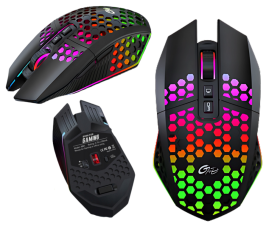 Bezprzewodowa Mysz Gamingowa RGB 2.4GHz – 1600 DPI