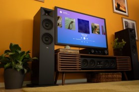 Obrazek 2 dla: Zestaw kina domowego JBL MA510 + STAGE 260F + STAGE 245C + STAGE 240B (stojaki w komplecie) + STAGE 220P  ESPRESSO 