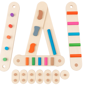 Obrazek dla: Ścieżka sensoryczna 14 elementów drewniany zestaw edukacyjny do ćwiczeń motoryki i koordynacji