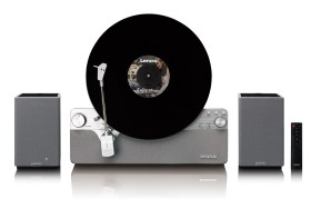 Obrazek dla: Zestaw stereo automatyczny pionowy gramofon LENCO LSA071SI + Aktywne głośniki LENCO SPB240BKGY
