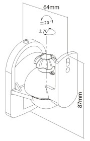 Obrazek 2 dla: ProJect Wallmount SB3  Uchwyty ścienne do głośników, 2 szt., białe
