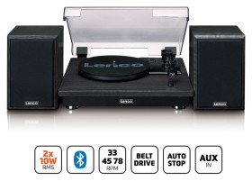 Obrazek dla: Lenco LS100BK  gramofon z osobnymi głośnikami i Bluetooth