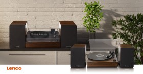 Obrazek 2 dla: Lenco LS200WD  gramofon z osobnymi głośnikami i Bluetooth