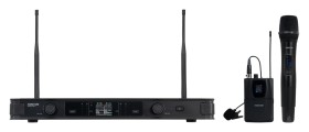 Obrazek dla: Fonestar SONAIRPRO2MP  zestaw mikrofonu ręcznego i krawatowego UHF z podwójnym odbiornikiem