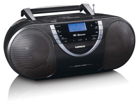 Obrazek dla: Przenośny odtwarzacz CD  i kaset magnetofonowych Lenco SCD6900BK z radiem FM DAB+, funkcja Bluetooth