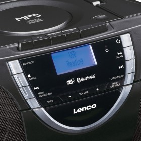 Obrazek 2 dla: Przenośny odtwarzacz CD  i kaset magnetofonowych Lenco SCD6900BK z radiem FM DAB+, funkcja Bluetooth