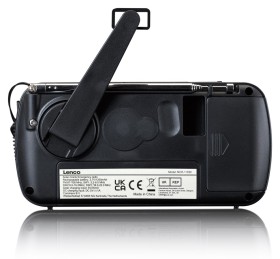Obrazek 2 dla: Radio przenośne  FM/ SW LENCO MCR113BK Analogowe na baterie i dynamo