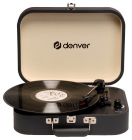 Obrazek dla: Gramofon w obudowie retro z wbudowanymi głośnikami Denver VPL130DGR