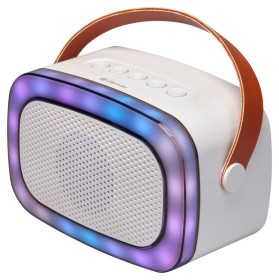 Obrazek 2 dla: Głośnik przenośny DENVER BTM610 Biały, Bluetooth z funkcją karaoke, mikrofon w zestawie