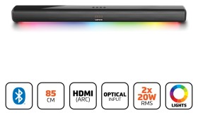 Obrazek 2 dla: Soundbar Bluetooth HDMI (ARC) i podświetleniem LED Lenco SB042LEDBK