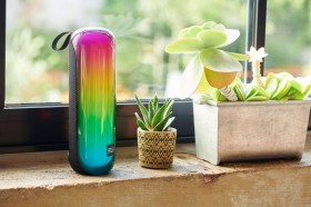 Obrazek 2 dla: Bezprzewodowy głośnik Bluetooth z efektami świetlnymi i gniazdem na kartę USB/MicroSD  Bigben PARTYBTTUBEBK