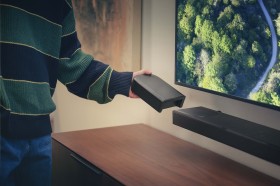 Obrazek 2 dla: Soundbar JBL BAR 1000 MkII Czarny 7.1.4kanałowy, Bezprzewodowy Subwoofer, 4K, Dolby Atmos, HDMI eARC, DTS:x, MultiBea 3.0