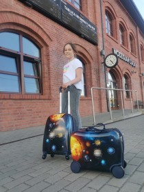 Obrazek 2 dla: Walizka podróżna na kółkach  układ słoneczny  kosmiczna kolekcja