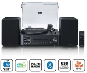 Obrazek dla: Lenco MC760  mikrowieża z gramofonem, CD, USB, radiem internetowym, FM/DAB+ i Bluetooth