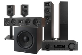 Obrazek dla: JBL system kina domowego5.1 Dolby ATMOS MA510 + STAGE 260F + STAGE 245C + STAGE 240B + podstawki do głośników  + STAGE 220P CZARNY