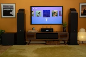 Obrazek 2 dla: Kompletny zestaw kina domowego JBL Dolby Atmos 5.1.2 – MA9100HP + STAGE 280F + STAGE 245C + STAGE 250B z podstawkami + STAGE 240H + aktywny subwoofer STAGE 220P