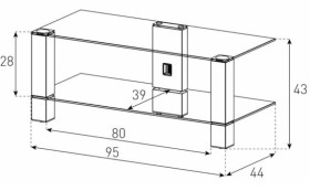 Obrazek 2 dla: Sonorous PL3415 Stolik rtv pod telewizor lcd