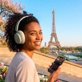 Obrazek 2 dla: Sound Origin SOFOREST  Słuchawki Bluetooth z ANC  kolor beżowoszałwiowy