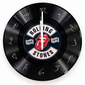Obrazek dla: Zegar ścienny The Rolling Stones  Tour 1978  styl płyty winylowej