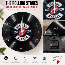 Obrazek 2 dla: Zegar ścienny The Rolling Stones  Tour 1978  styl płyty winylowej